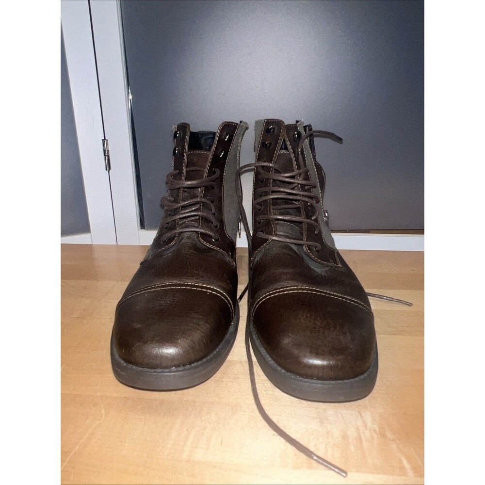 Men’s 11 D Joseph Abboud Marlon Leather Upper Brown Boots
